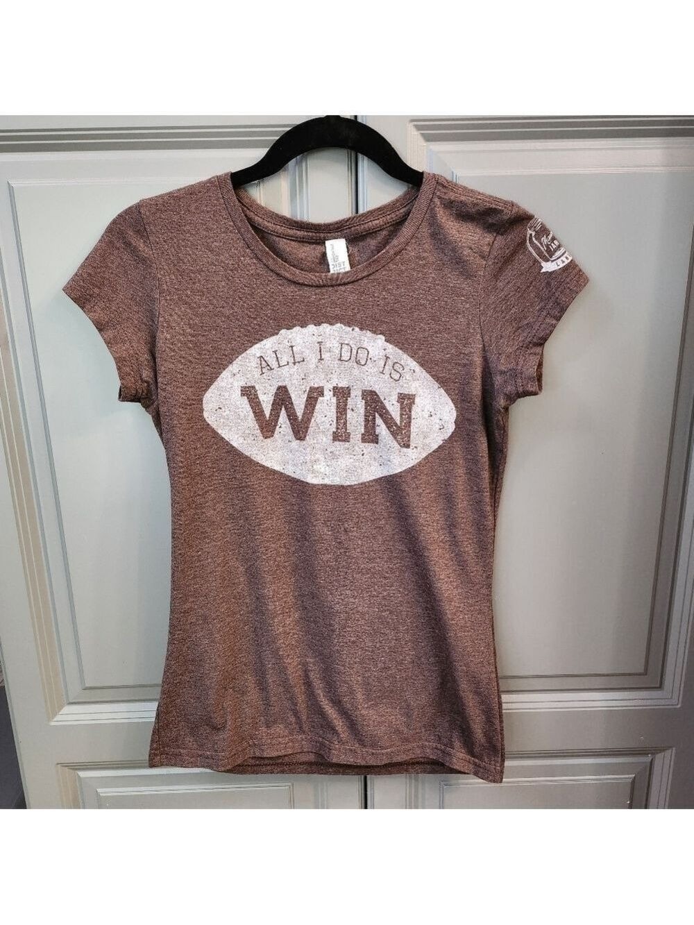 ALL I DO IS WIN Football Tee Womens Medium (Runs Small)